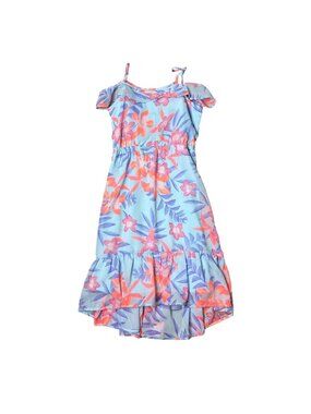 Chilrens Place Maxi Dress Size MEdium 7/8 Floral Hawaiian Print